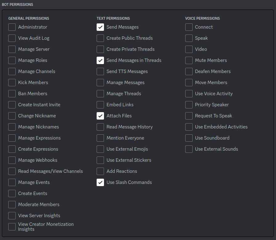 Bot Permissions