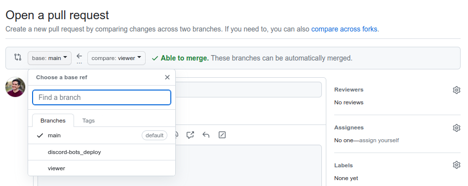 Set Base Branch